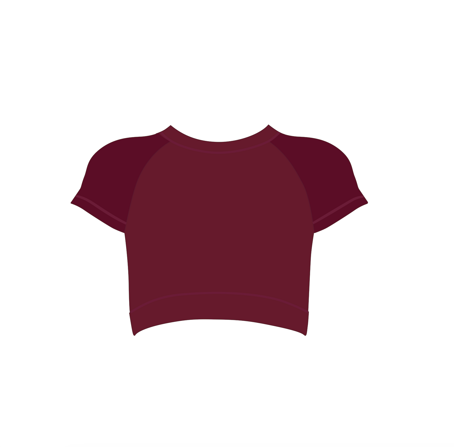 SuperWear Active Cropped Tee - Wine
