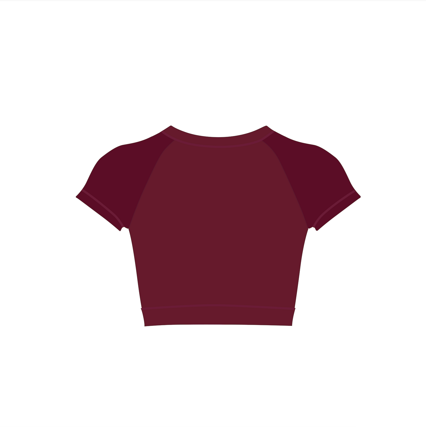 SuperWear Active Cropped Tee - Wine