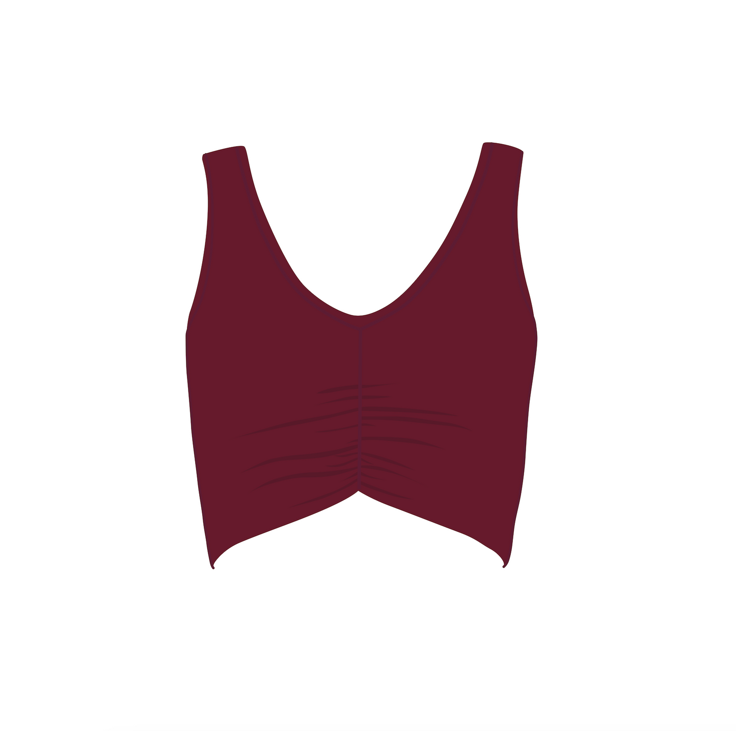 SuperWear Active Cropped Tank - Wine