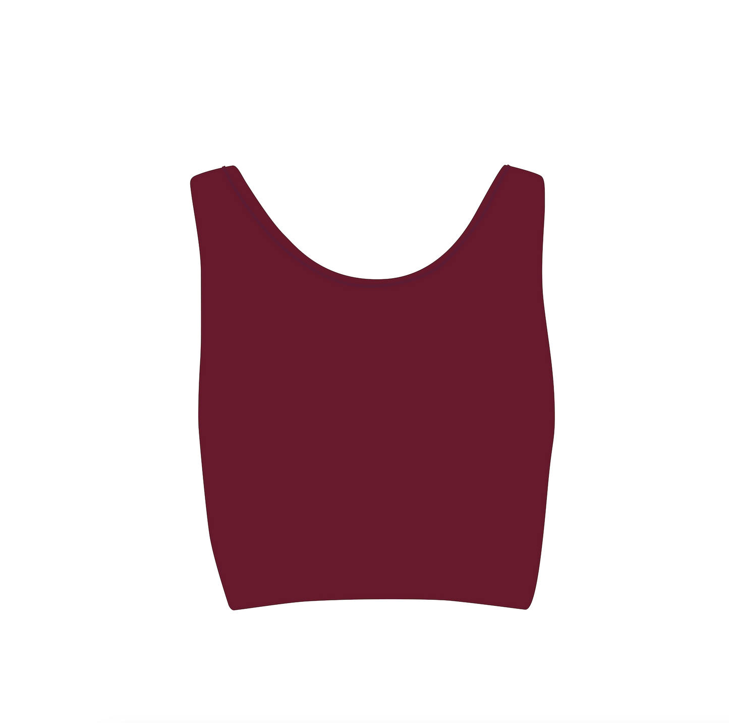 SuperWear Active Cropped Tank - Wine