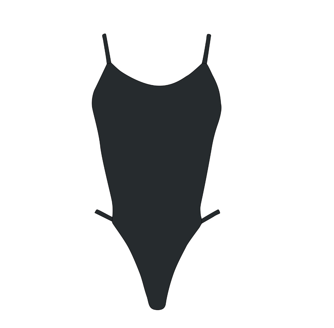 Backless One Piece - Black