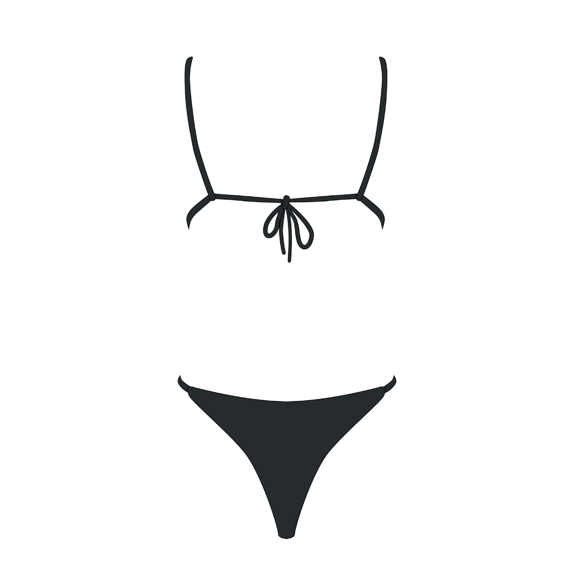 Backless One Piece - Black